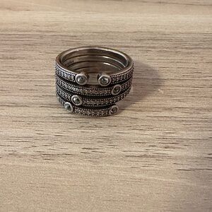 Pandora multi band sparkle ring size 6.5
